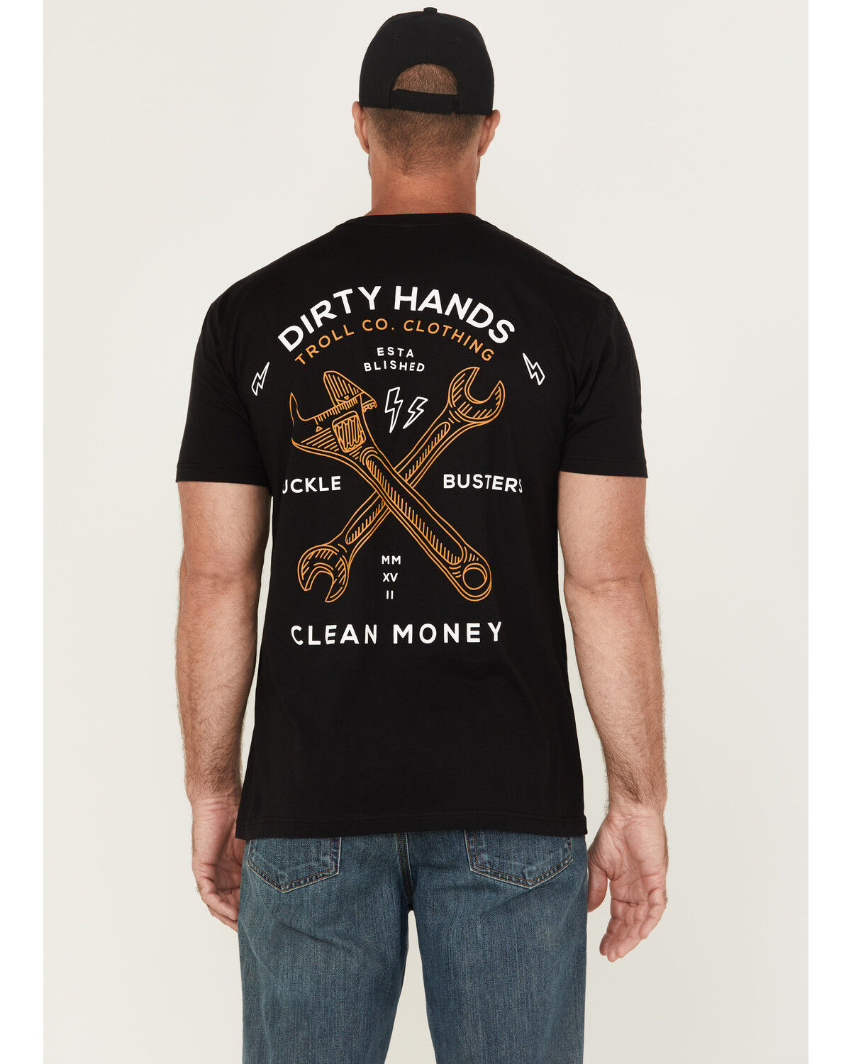 Image #2 - Troll Co Men's Twisting Wrenches Short Sleeve Graphic T-Shirt, Black, hi-res