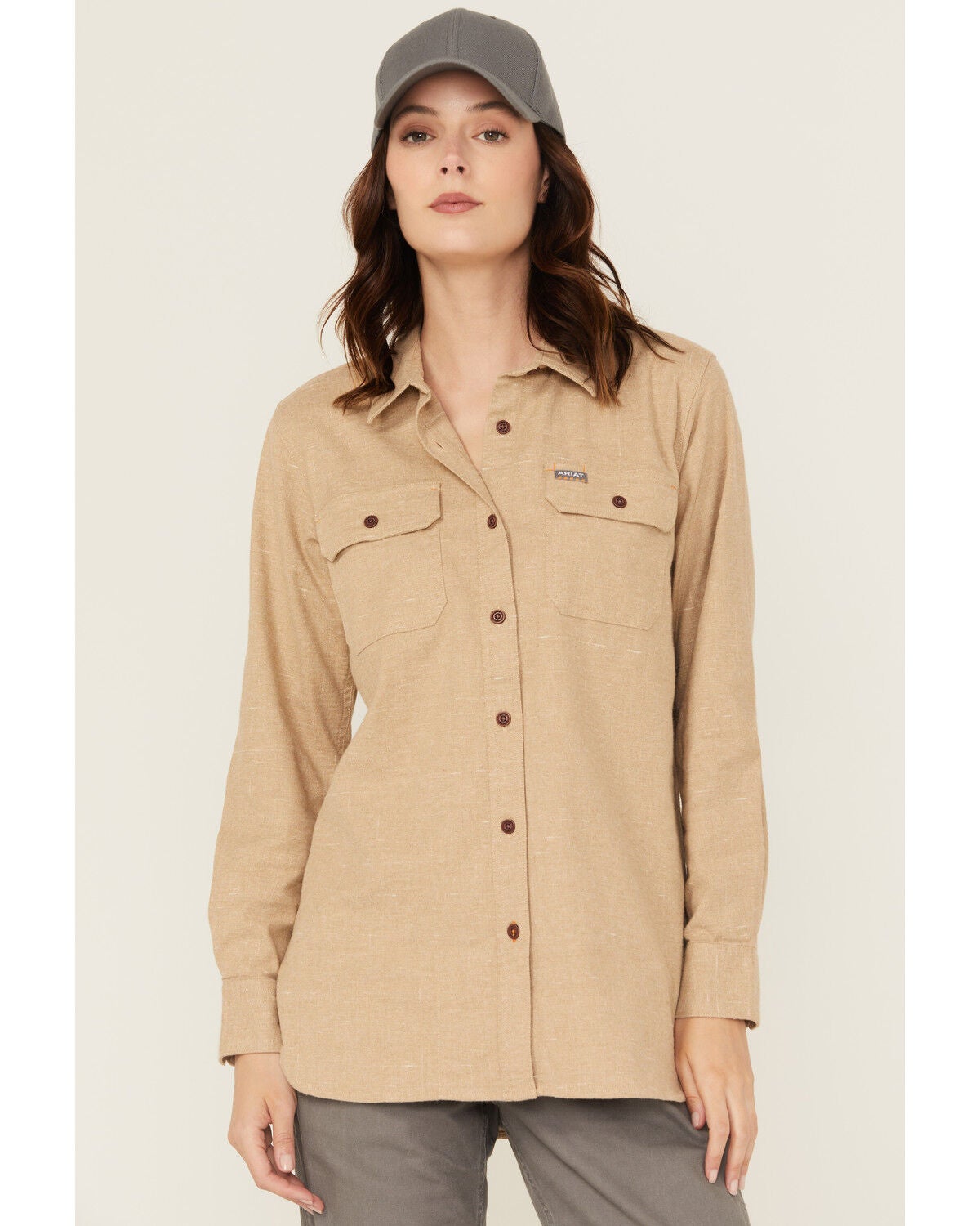 ARIAT Haut à manches longues en denim véritable pour femme