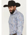 Image #2 - Stetson Men's Paisley Print Long Sleeve Snap Western Shirt, Blue, hi-res