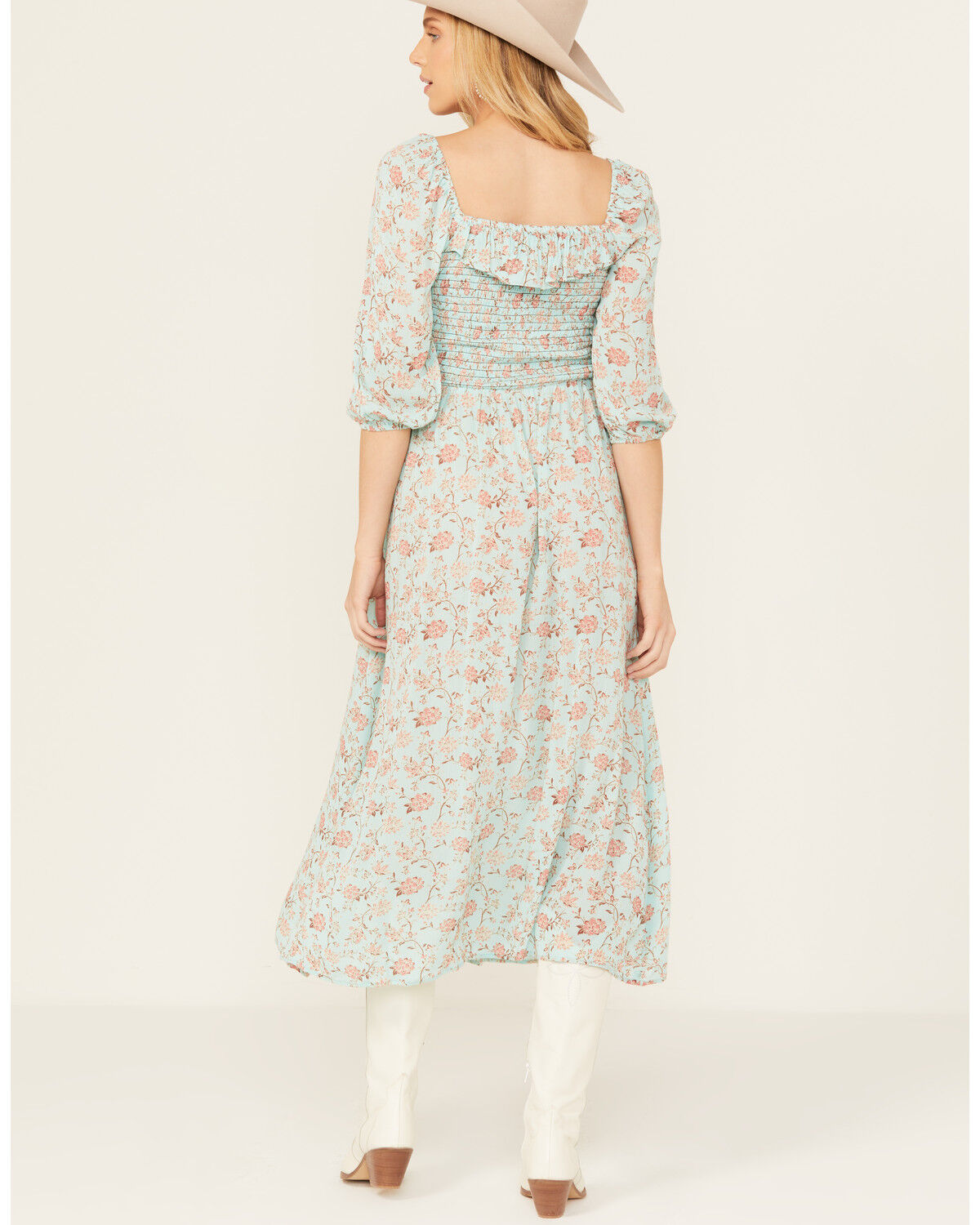 Image #4 - Rock & Roll Denim Women's Floral Boho Midi Dress, , hi-res
