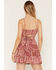 Image #6 - Cleo + Wolf Women's Bandana Print Sleeveless Tie Back Mini Dress, Brick Red, hi-res
