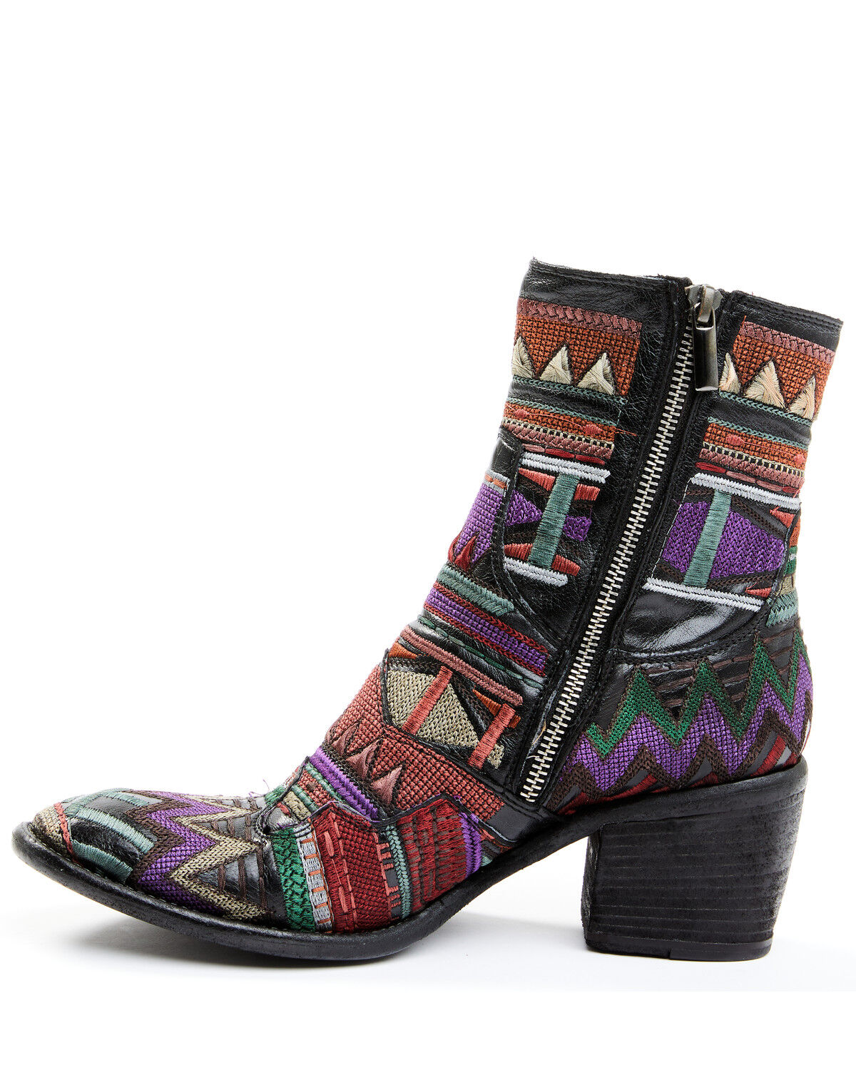 Image #3 - Marco Delli Women's Senegal Fashion Booties - Round Toe, Black, hi-res