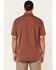 Image #4 - Ariat Men's Henna Solid Rebar Washed Twill Short Sleeve Button Down Work Shirt, Brown, hi-res