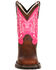 Image #4 - Durango Girls' Let Love Fly Western Boots - Square Toe, Brown, hi-res