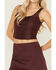 Image #3 - Shyanne Women's Faux Suede Lace Corset Top, Brown, hi-res