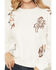 Image #3 - Blue B Women's Cowgirl Conversation Embroidered Crewneck, White, hi-res