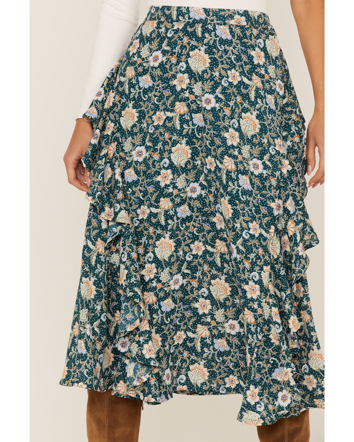 Image #2 - Shyanne Women's Floral Print Midi Skirt, , hi-res