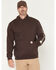 Image #1 - Carhartt Men's Loose Fit Midweight Logo Sleeve Graphic Hooded Sweatshirt, Dark Brown, hi-res