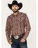 Image #1 - Moonshine Spirit Men's Sundays Best Paisley Stripe Snap Western Shirt, Rust Copper, hi-res