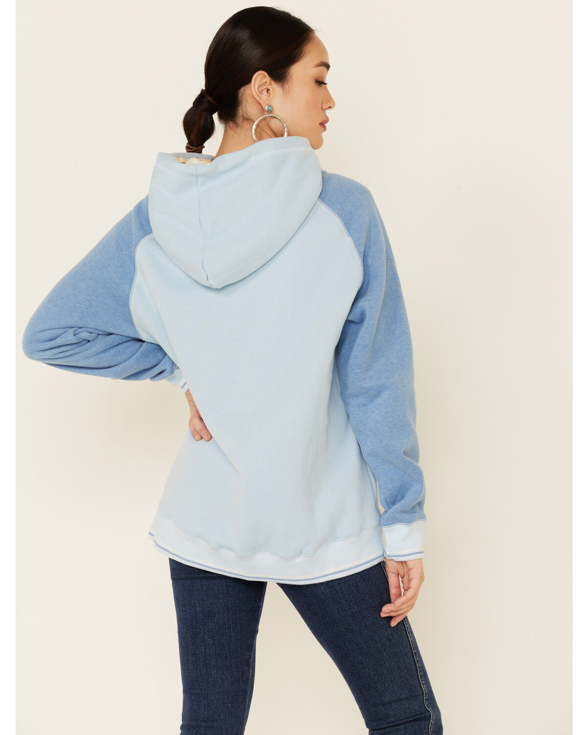 Image #4 - Kimes Ranch Women's Ash Grey Amigo Logo Hoodie, Blue, hi-res