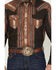 Image #3 - Cody James Men's Desert Trail Southwestern Stripe Print Long Sleeve Snap Western Shirt, Rust Copper, hi-res