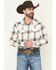 Image #1 - Cody James Men's Ruddiman Plaid Print Long Sleeve Snap Western Shirt - Big, Cream, hi-res