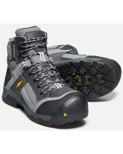 Image #1 - Keen Men's Davenport Waterproof 6" Boots - Composite Toe , Black, hi-res