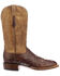 Image #2 - Lucchese Men's Cliff Exotic Western Boots - Square Toe, Dark Brown, hi-res