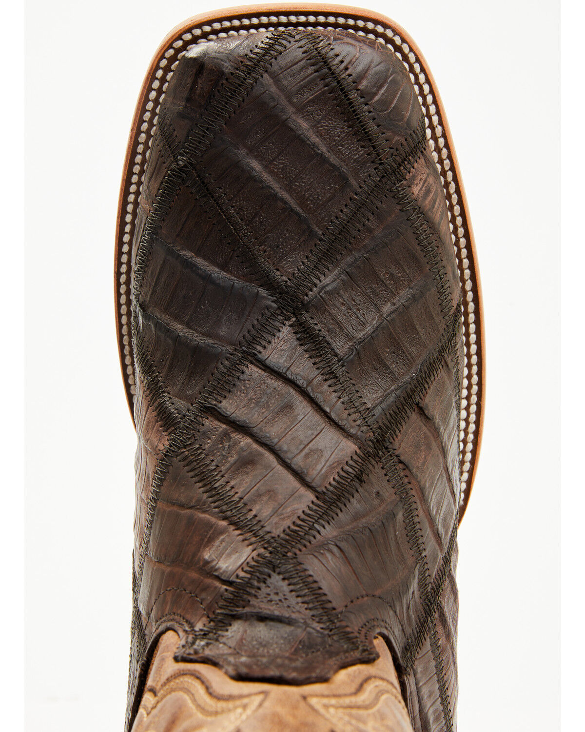 Image #6 - Cody James Men's Exotic Caiman Western Boots - Broad Square Toe, Brown, hi-res