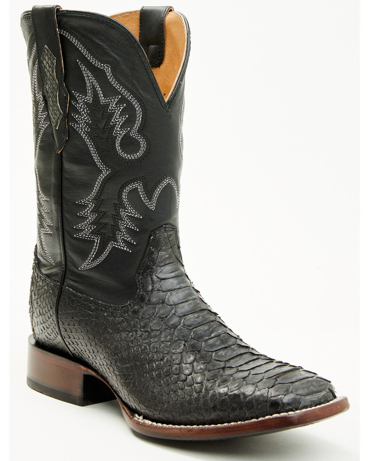Cody James Men's Exotic Python Western Boots - Broad Square Toe, Grey, hi-res