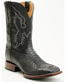 Cody James Men's Exotic Python Western Boots - Broad Square Toe, Grey, hi-res