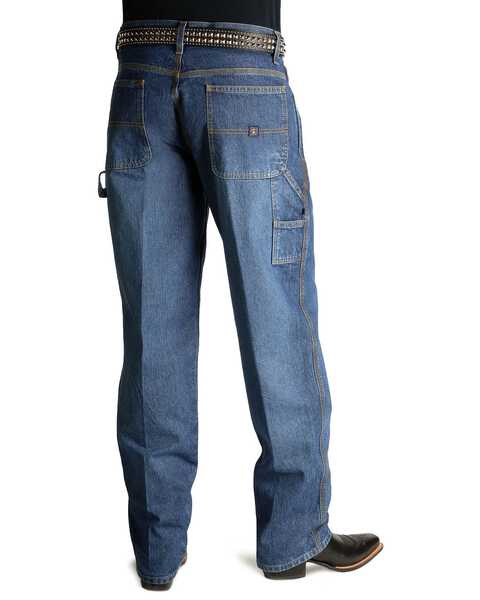 Cinch Men's Blue Vintage Label Utility Fit Tapered Loose Fit Jeans, Vintage, hi-res