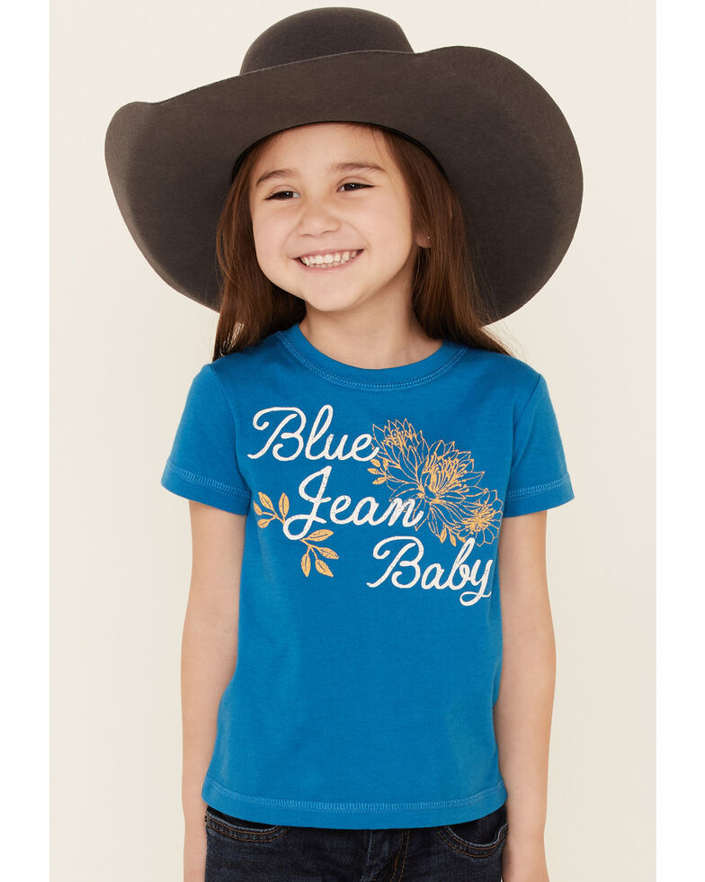 Cruel Girl Toddler Girls' Baby Graphic Short Sleeve Tee , Blue, hi-res