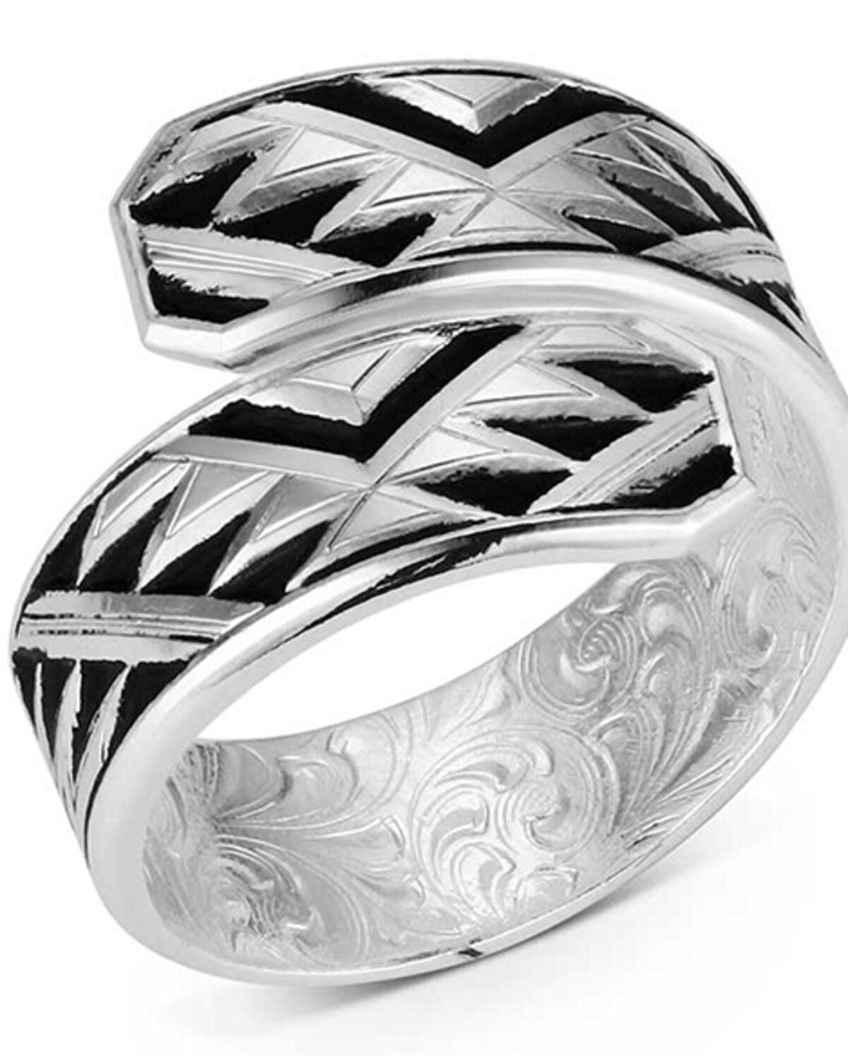 Montana Silversmiths Women's Southwestern Wrap Ring, Silver