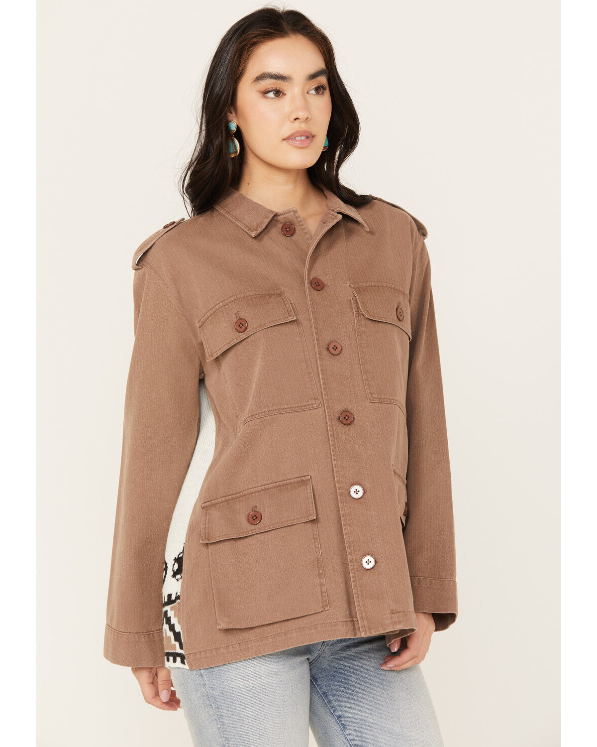 Image #2 - Wild Moss Women's Knit Back Howdy Jacket, Black, hi-res