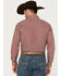 Image #4 - Roper Men's Geo Print Long Sleeve Button-Down Western Shirt, Burgundy, hi-res