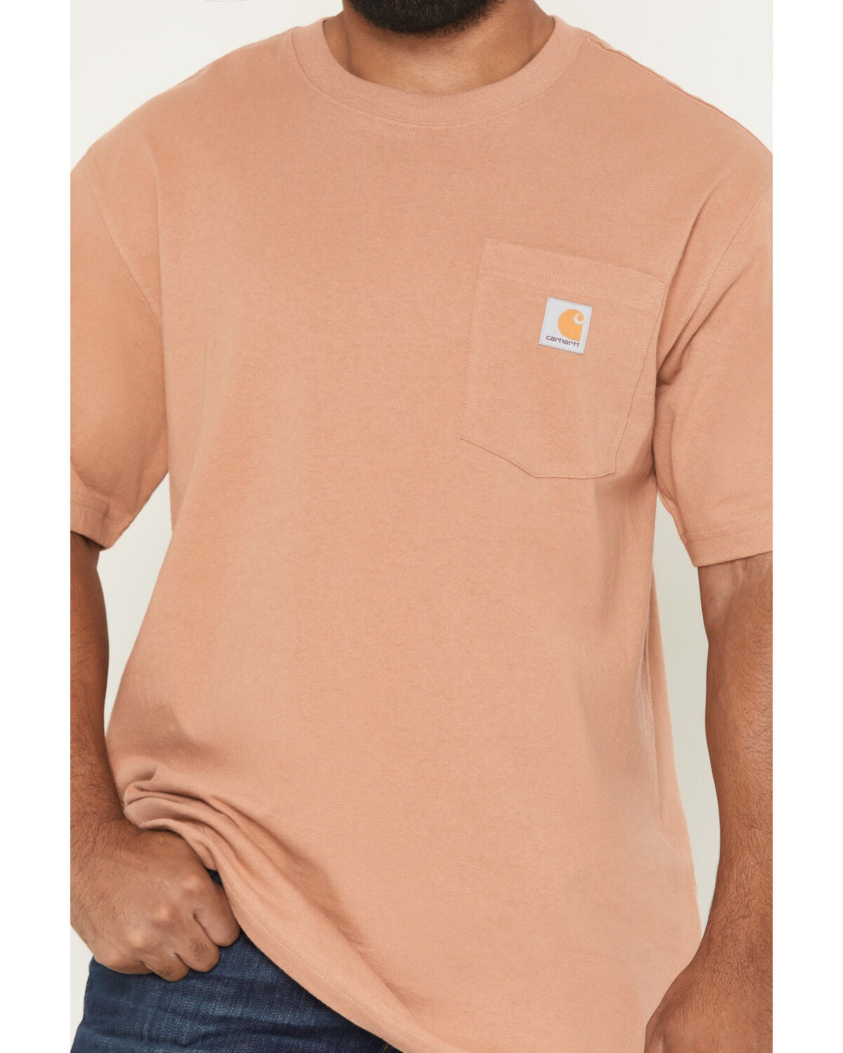 Image #3 - Carhartt Men's Loose Fit Heavyweight Short Sleeve Pocket T-Shirt, Rose, hi-res