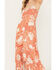 Wild Moss Women's Floral Patchwork Maxi Dress, Rust Copper, hi-res