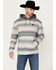 Image #1 - Cowboy Hardware Men's Desert Serape Hooded Sweatshirt, Grey, hi-res