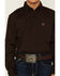 Image #3 - Cinch Boys' Solid Long Sleeve Button-Down Western Shirt, Brown, hi-res