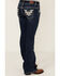 Image #4 - Shyanne Girls' Dark Wash Lace Pockets Bootcut Stretch Denim Jeans, Dark Wash, hi-res