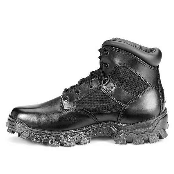 Rocky Men's 6" AlphaForce Lace-up Waterproof Duty Boots - Round Toe, Black, hi-res