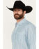 Image #2 - Resistol Men's Dillon Striped Long Sleeve Button Down Western Shirt, Green, hi-res