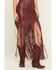 Image #5 - Idyllwind Women's Payson Faux Leather Fringe Maxi Skirt, Cherry, hi-res