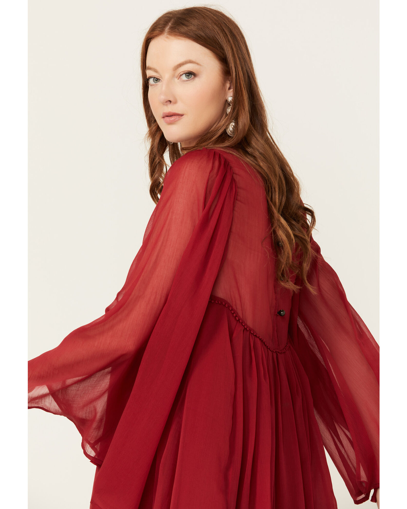 Free People Women s Sunshine of Love Mini Long Sleeve Dress Sheplers