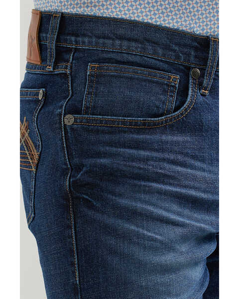 Image #2 - Wrangler 20X Men's Ellison Dark Wash Bootcut Stretch Denim Jeans - Tall , Dark Medium Wash, hi-res