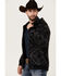 Image #2 - Cody James Men's Basin Southwestern Print Fleece Hooded Jacket, Charcoal, hi-res
