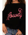 Image #3 - Rock & Roll Denim Girls' Howdy Sweater, Black, hi-res
