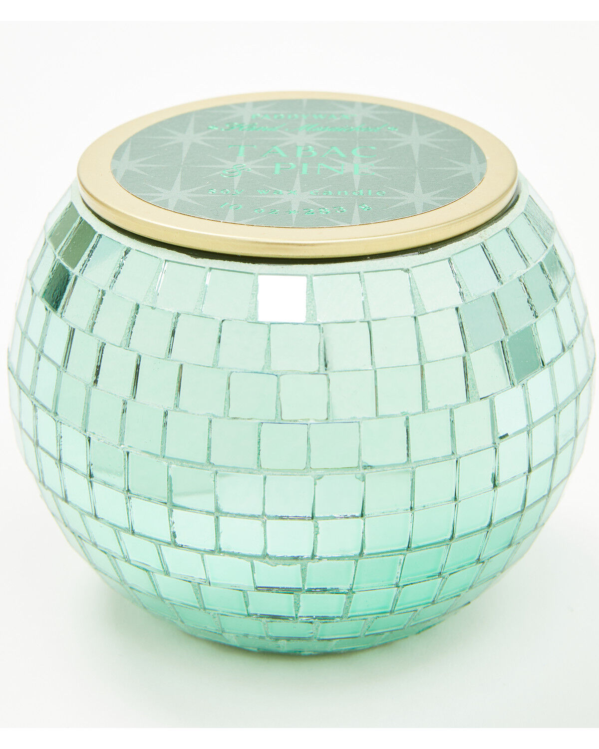 Image #2 - Paddywax Magique 10oz Tabac and Pine Glass Disco Ball Candle, Green, hi-res