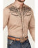 Image #3 - Rodeo Clothing Men's Embroidered Long Sleeve Snap Western Shirt, Tan, hi-res