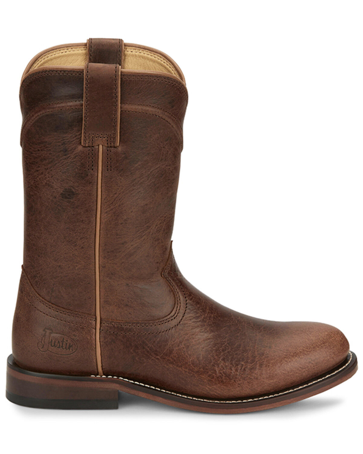 Image #2 - Justin Women's Holland Western Boots - Round Toe, Tan, hi-res