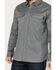 Image #3 - Hawx Men's FR Woven Long Sleeve Button-Down Work Shirt - Big, Silver, hi-res