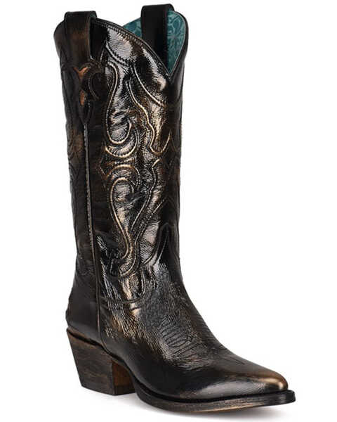 Image #1 - Corral Women's Bronze Embroidery Western Boots - Pointed Toe, Brown, hi-res