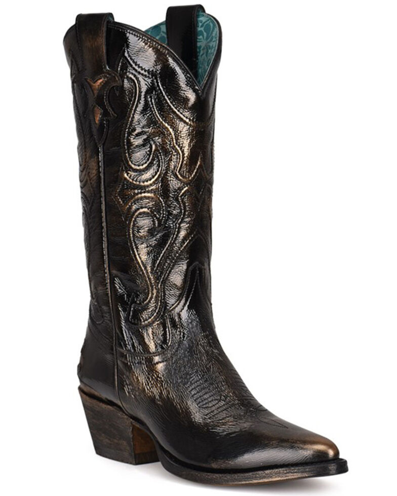 Corral Women's Bronze Embroidery Western Boots - Pointed Toe, Brown, hi-res