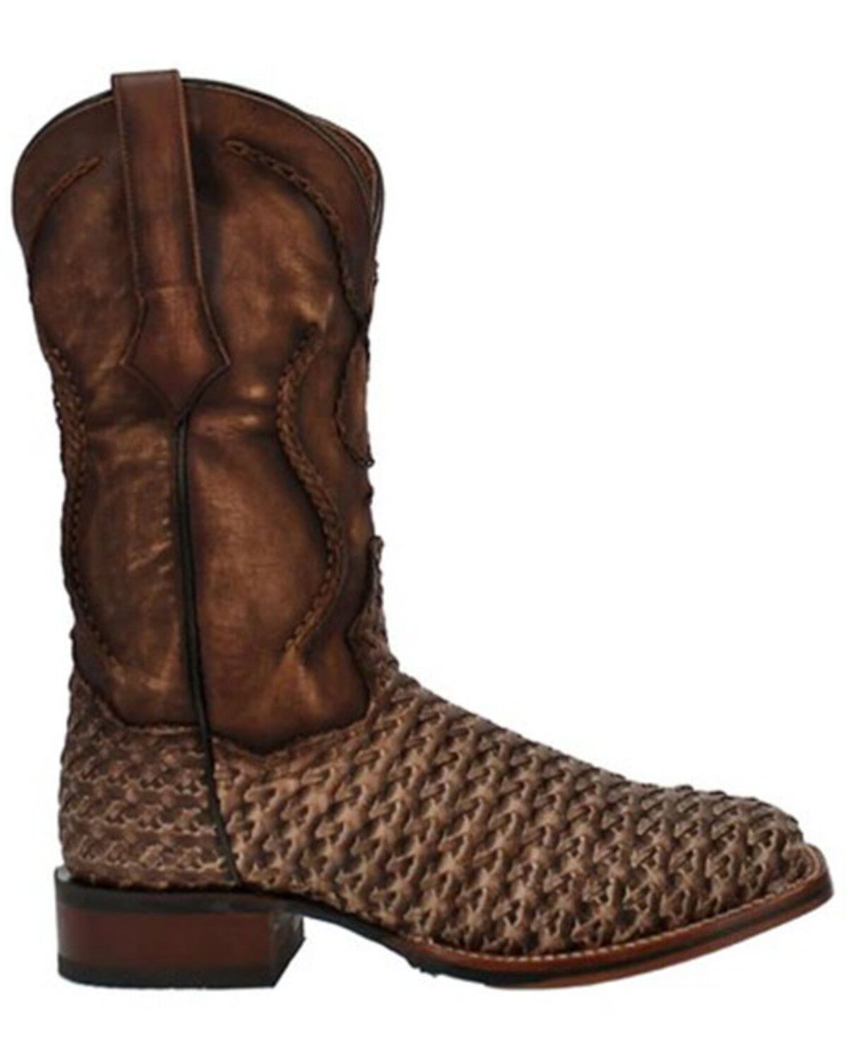 Image #2 - Dan Post Men's Stanley Western Performance Boots - Broad Square toe, Brown, hi-res