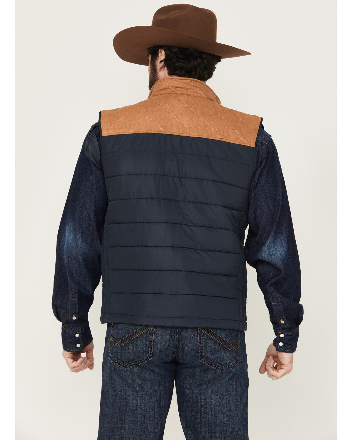 Image #4 - Hooey Men's Packable Vest, Navy, hi-res