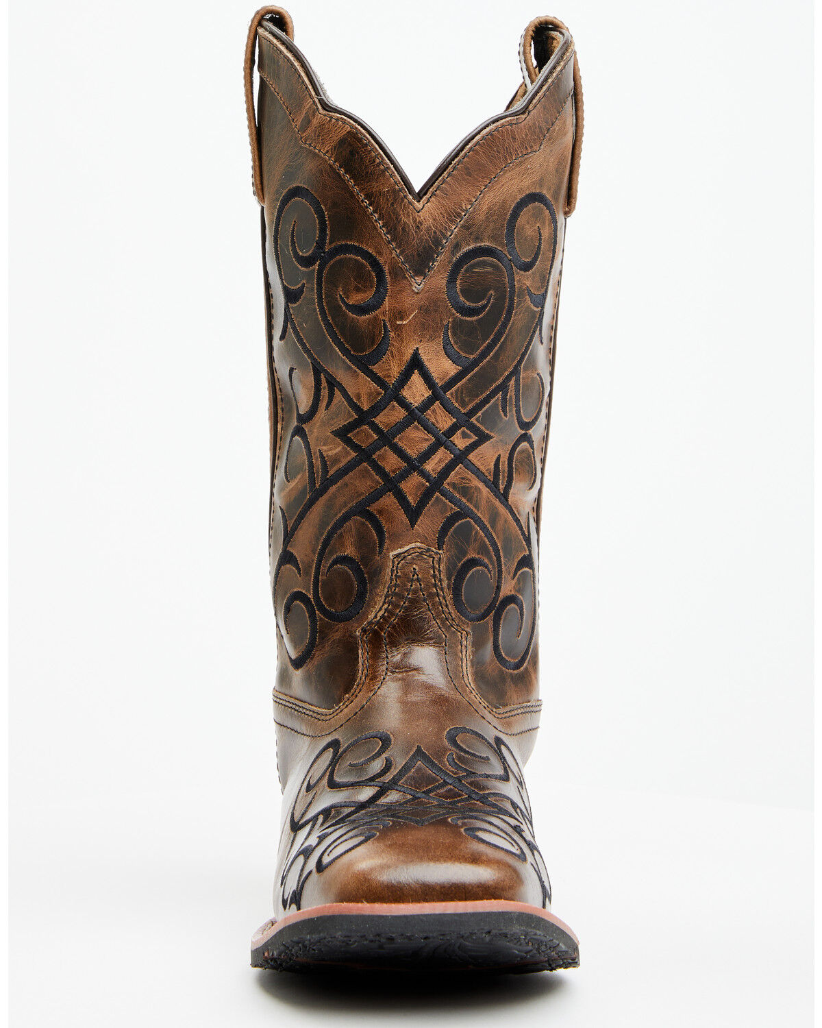 Image #4 - Laredo Women's Margo Western Boots - Broad Square Toe, Dark Brown, hi-res