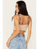 Image #4 - Miss Me Women's Sequins Plaid Print Cropped Tank, Rust Copper, hi-res