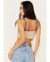 Image #4 - Miss Me Women's Sequins Plaid Print Cropped Tank , Rust Copper, hi-res