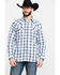 Image #1 - Moonshine Spirit Men's Fireball Plaid Long Sleeve Western Shirt , , hi-res